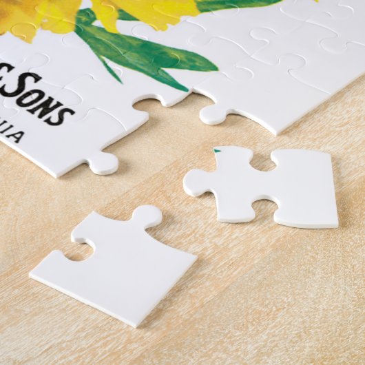  zaadbundelkunst, gele cornopsis bloemen legpuzzel (Zijkant)