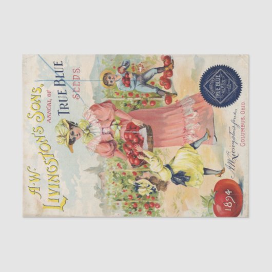 zaadcatalogus A.W. Livingon's Sons, 1894 Tissuepapier (Voorkant)