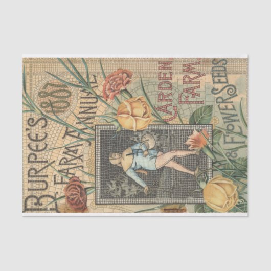  zaadcatalogus Mozaïek Burpee's 1887 Tissuepapier (Voorkant)