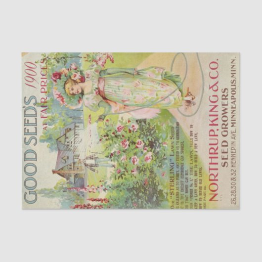  zaadcatalogus Northrup 1900 Tissuepapier (Voorkant)