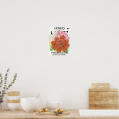  zaadpakketkunst, kosmos tuinbloemen poster (Keuken)
