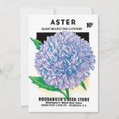 zaadpakketkunst, Paarse asterbloemen (Voorkant)