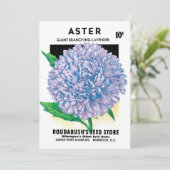 zaadpakketkunst, Paarse asterbloemen (Staand voorkant)