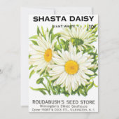  zaadpakketkunst, Shasta Daisy Flowers (Voorkant)