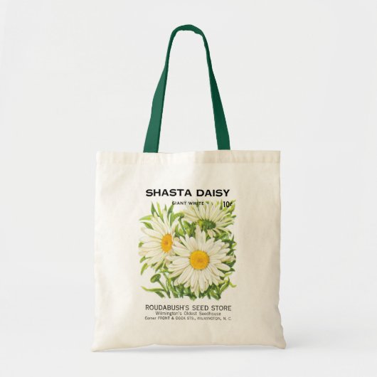  zaadpakketkunst, Shasta Daisy Flowers Tote Bag (Voorkant)