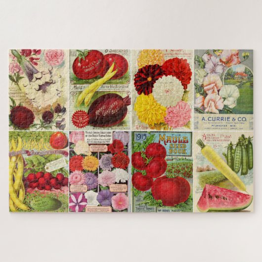 zaadpakketten en catalogi legpuzzel (Horizontaal)