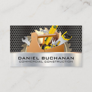 Zaag   Metalen Rooster   Timmergereedschapskoffer Visitekaartje