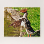 Zaagbek eend legpuzzel (Horizontaal)