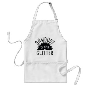 Zaagsel Is Man Glitter Standaard Schort