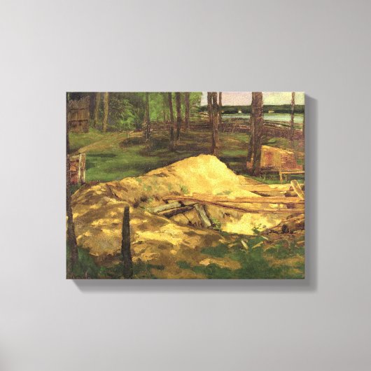 Zaagsel Pit, 1876 Canvas Afdruk (Voorkant)