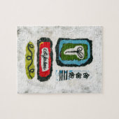 Zaailende katoenen legpuzzel - Abstracte kunst (Horizontaal)