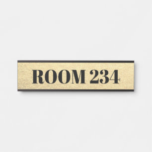 Zaal nummer deur deur deur deur Gold Black Hotel K Deurbordje
