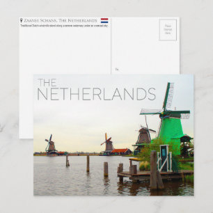 Zaanse Schans, Nederland Reisansichtkaart Briefkaart