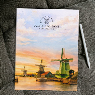 Zaanse Schans Nederland Windmolens Reizen Briefkaart