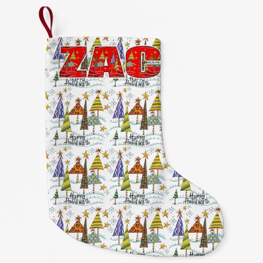 Zac Winter Holiday Kerstmis Kleine Kerstsok (Voorkant)