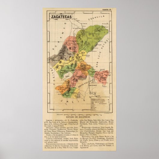 Zacatecas, Mexico Poster (Voorkant)