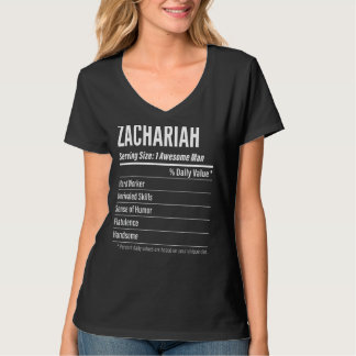 Zachariah Serving Maat Voeding Etiket Calorieën T-shirt