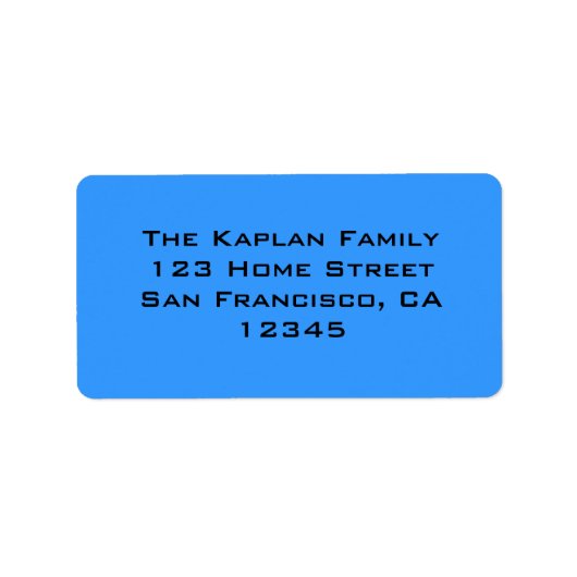 Zachary Blauw Zwart Envelope Seal Etiket (Voorkant)