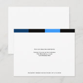 Zachary Royal Navy Blue Reception Card Informatiekaartje (Voorkant / Achterkant)