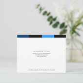 Zachary Royal Navy Blue Reception Card Informatiekaartje (Staand voorkant)