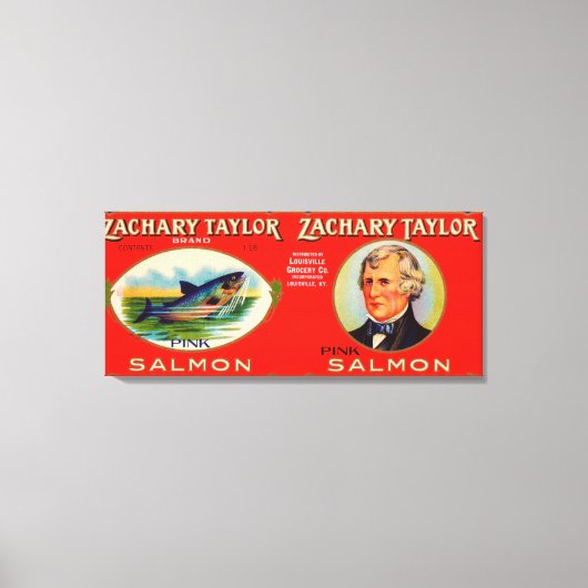 Zachary Taylor Brand Salmon Label Canvas Afdruk (Voorkant)