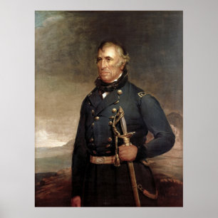 ZACHARY TAYLOR Portret van Joseph Henry Struik Pri Poster