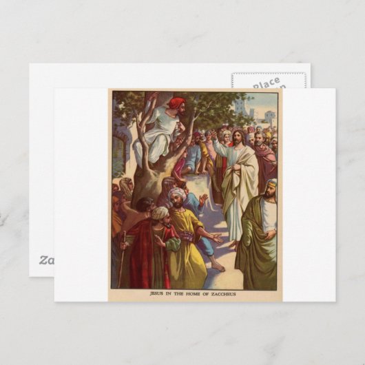 Zacheus ziet Jezus Briefkaart (Voorkant / Achterkant)