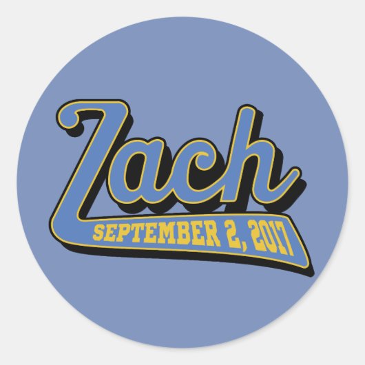 zach's bar mitzvah ronde sticker (Voorkant)