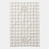 Zacht Beige Buffel Controleer Monogram Theedoek (Verticaal)