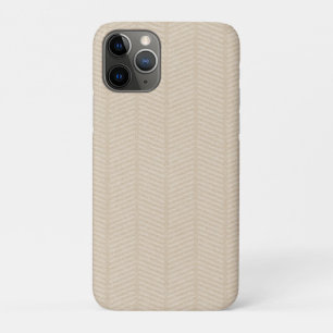Zacht beige visgraatpatroon iPhone 11 pro hoesje