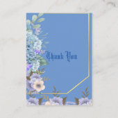 Zacht blauw Baby shower voor ventilatorpomp Hydran Informatiekaartje (Achterkant)