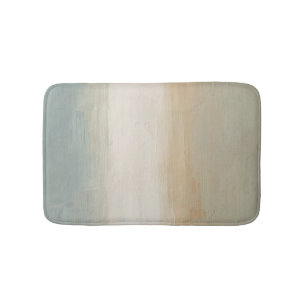 Zacht Blauw Beige Olijf Grijs Rustieke Abstracte P Badmat