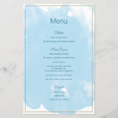 Zacht blauw doopmenu met gouden accenten (Achterkant)