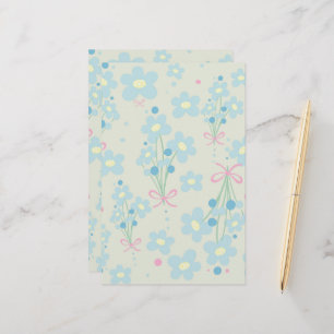 Zacht blauw en roze harmonie briefpapier
