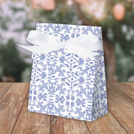 Zacht Blauw en Wit Patterned Bedankdoosjes