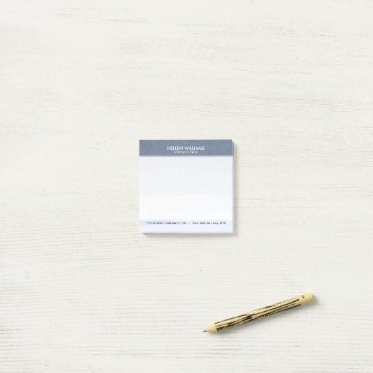 Zacht blauw-grijs Abstract landschap Post-it® Notes (Op bureau)