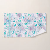 Zacht blauw-groen rozen patroon bad handdoek (Handdoek)