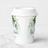 Zacht Blauw Groen Succulent Bruiloft Bloemen Botan Papieren Bekers (Rechts)