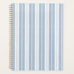Zacht Blauw Herringbone Varens Gestreept Patroon Planner