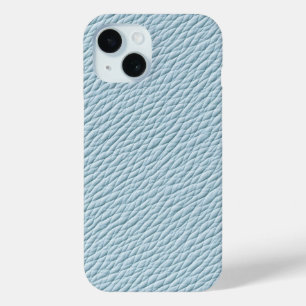Zacht Blauw Lederen Getextureerde Telefoonhoes