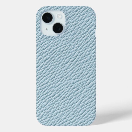 Zacht Blauw Lederen Getextureerde Telefoonhoes Case-Mate iPhone Case (Achterkant)