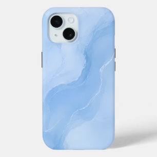 Zacht Blauw Marmer Abstract Patroon