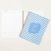 Zacht blauw zigzagpatroon ontwerpplanner 2026 planner (Display)