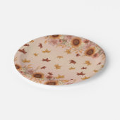 Zacht Boho Herfstpatroon Papieren Bordje (Gekanteld)