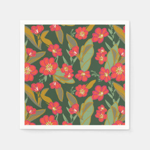 Zacht Caribisch tropisch bloemig Servet