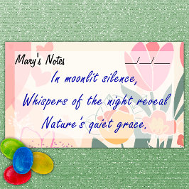 Zacht Chic Bloemen, Roze, Groen, en Geel 10"x 6" Post-it® Notes