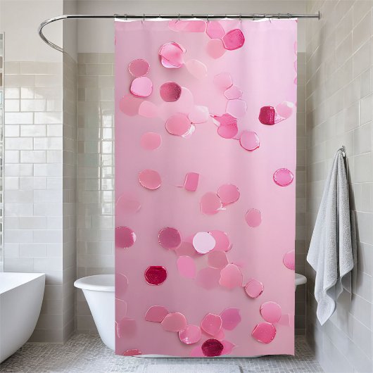 Zacht Chic Roze Sequin Douchegordijn