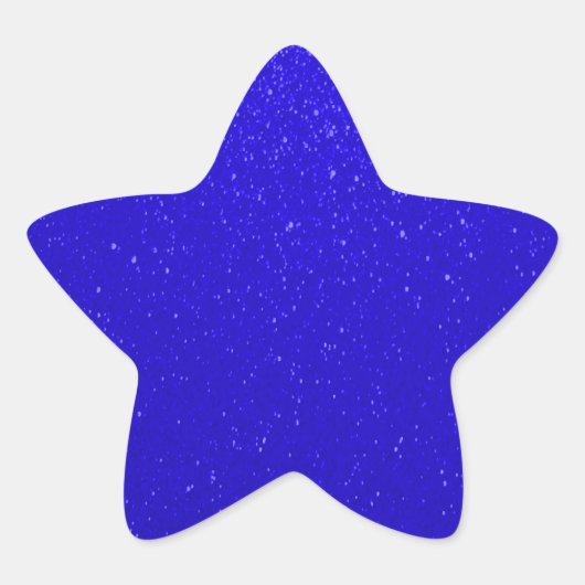 Zacht donkerblauw glitter ster sticker (Voorkant)