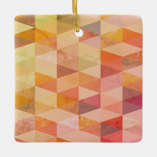 Zacht driehoek geometrisch patroon keramisch ornament