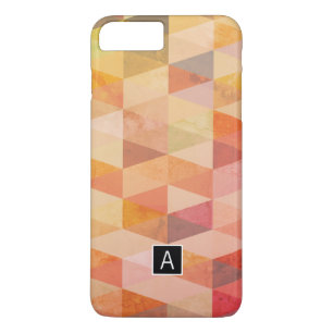 Zacht driehoek geometrisch patroon   monogram 	iPhone 8 plus / 7 plus hoesje